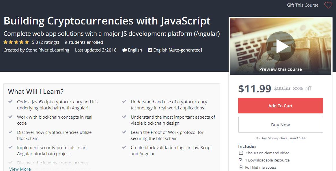 javascript cryptocurrency library